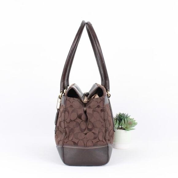 Coach Signature Hampton Shoulder / Top Handle Bag - Picture 3 of 8